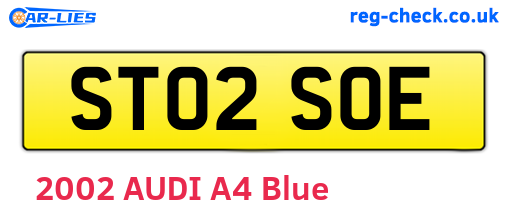 ST02SOE are the vehicle registration plates.