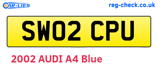 SW02CPU are the vehicle registration plates.