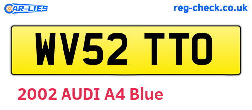 WV52TTO are the vehicle registration plates.