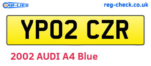 YP02CZR are the vehicle registration plates.