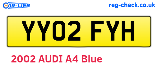 YY02FYH are the vehicle registration plates.