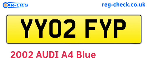 YY02FYP are the vehicle registration plates.