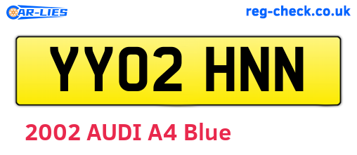 YY02HNN are the vehicle registration plates.