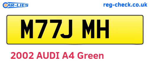 M77JMH are the vehicle registration plates.