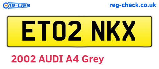 ET02NKX are the vehicle registration plates.