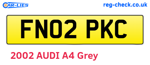 FN02PKC are the vehicle registration plates.