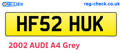 HF52HUK are the vehicle registration plates.