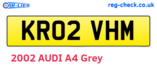 KR02VHM are the vehicle registration plates.