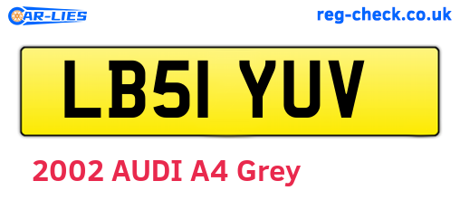LB51YUV are the vehicle registration plates.
