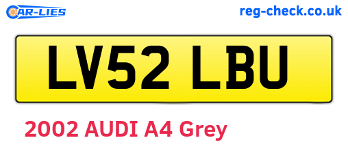 LV52LBU are the vehicle registration plates.