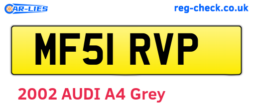 MF51RVP are the vehicle registration plates.