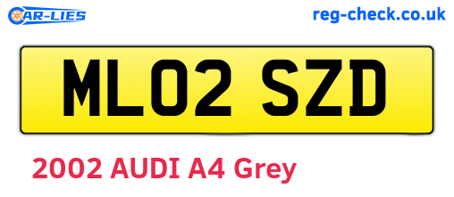 ML02SZD are the vehicle registration plates.