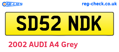 SD52NDK are the vehicle registration plates.