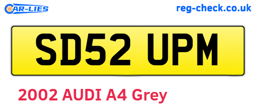 SD52UPM are the vehicle registration plates.