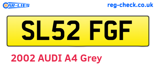 SL52FGF are the vehicle registration plates.
