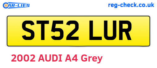ST52LUR are the vehicle registration plates.