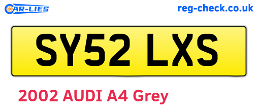 SY52LXS are the vehicle registration plates.