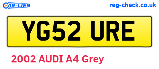 YG52URE are the vehicle registration plates.