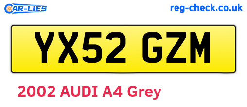 YX52GZM are the vehicle registration plates.
