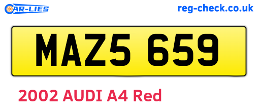 MAZ5659 are the vehicle registration plates.