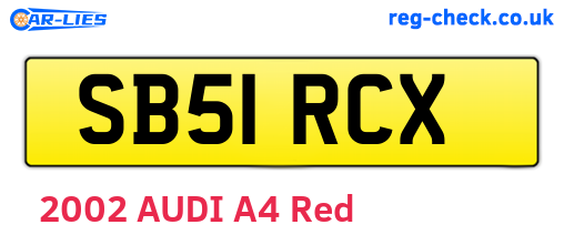 SB51RCX are the vehicle registration plates.