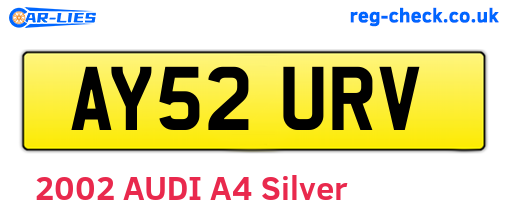 AY52URV are the vehicle registration plates.