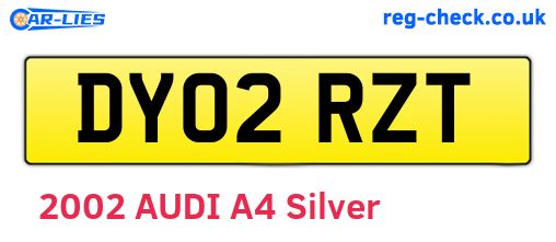 DY02RZT are the vehicle registration plates.