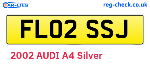 FL02SSJ are the vehicle registration plates.