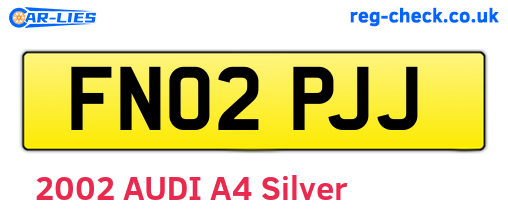 FN02PJJ are the vehicle registration plates.