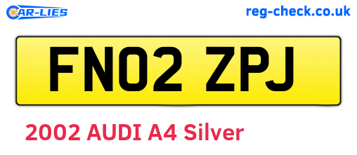 FN02ZPJ are the vehicle registration plates.