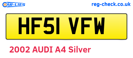 HF51VFW are the vehicle registration plates.