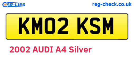 KM02KSM are the vehicle registration plates.