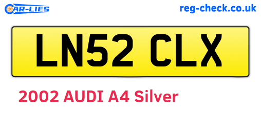 LN52CLX are the vehicle registration plates.