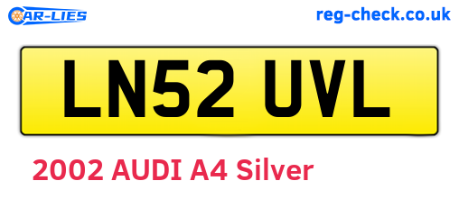 LN52UVL are the vehicle registration plates.