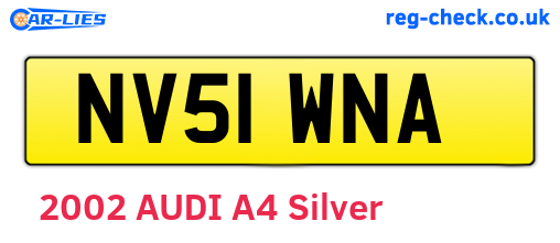 NV51WNA are the vehicle registration plates.