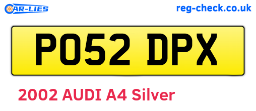 PO52DPX are the vehicle registration plates.