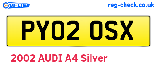 PY02OSX are the vehicle registration plates.