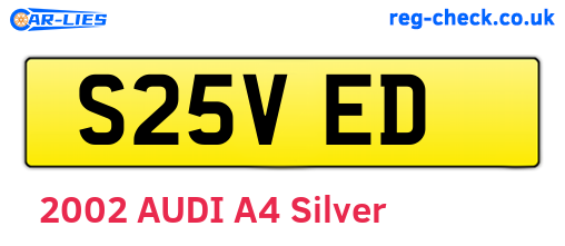 S25VED are the vehicle registration plates.