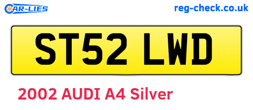 ST52LWD are the vehicle registration plates.