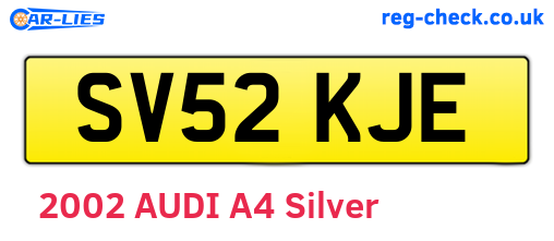 SV52KJE are the vehicle registration plates.