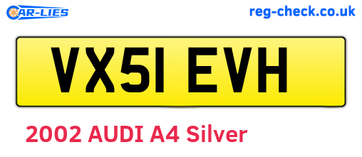 VX51EVH are the vehicle registration plates.