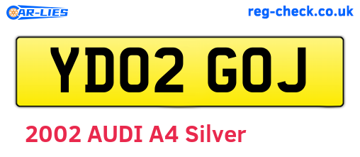 YD02GOJ are the vehicle registration plates.