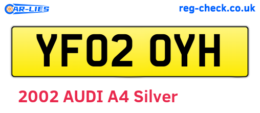 YF02OYH are the vehicle registration plates.