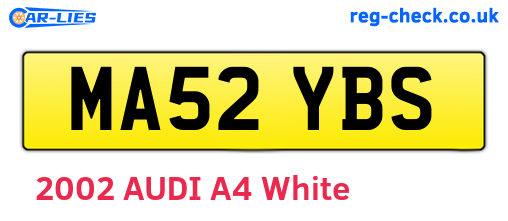 MA52YBS are the vehicle registration plates.