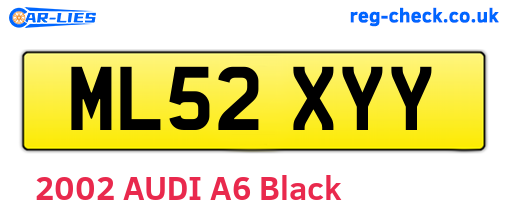 ML52XYY are the vehicle registration plates.