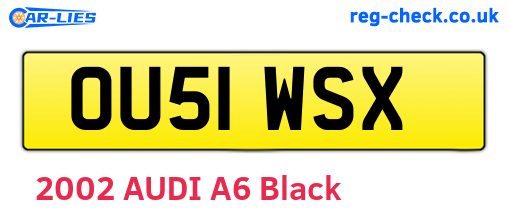 OU51WSX are the vehicle registration plates.