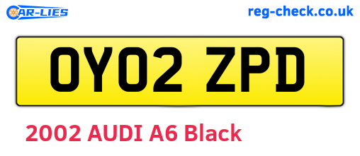 OY02ZPD are the vehicle registration plates.