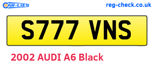 S777VNS are the vehicle registration plates.