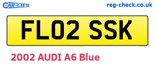 FL02SSK are the vehicle registration plates.
