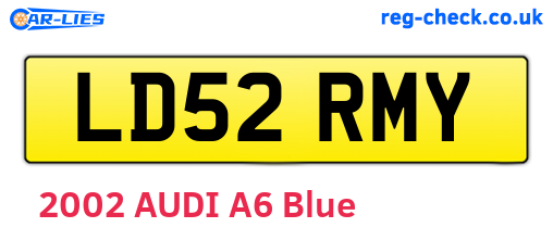 LD52RMY are the vehicle registration plates.
